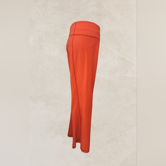 Lululemon Flare Leg Midrise Orange Leggings Size 12  (B4) - Picture 2 of 10